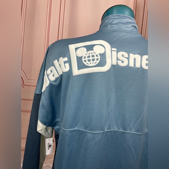 2022 Disney Parks Walt Disney World Blue Zip Track Jacket Spirit Jersey M L XL - Picture 10 of 15